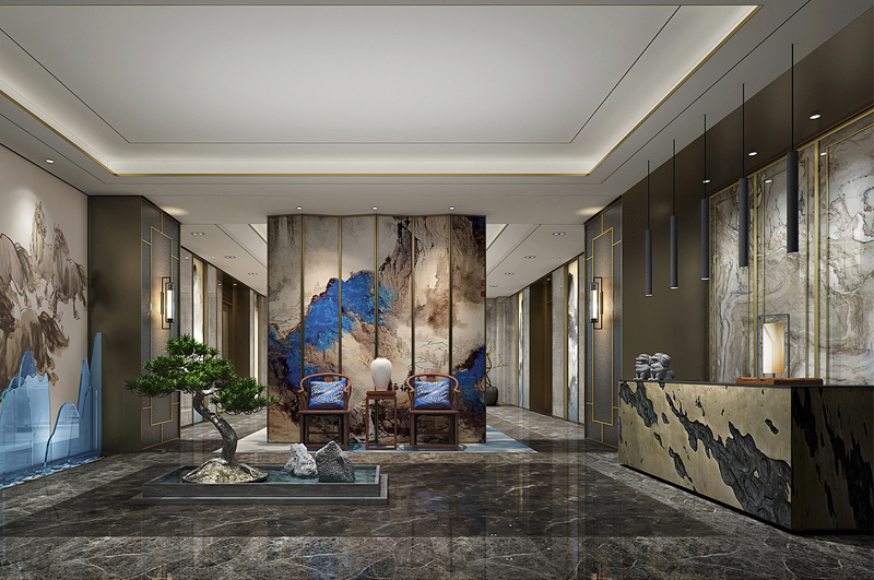 中式辦公室裝修效果圖|復古下的古典美！